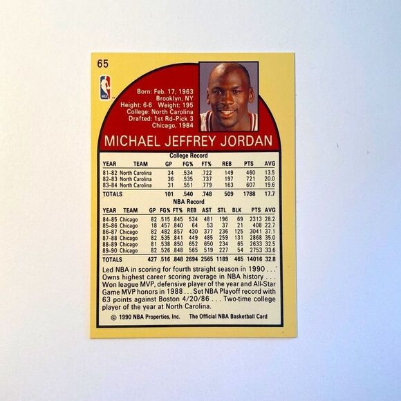 1990 NBA Hoops Basketball Card Set - Michael Jordan, Magic Johnson, Larry Bird - Picture 3 of 5